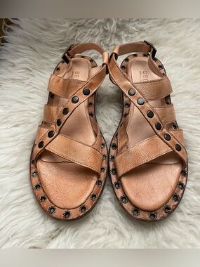 Bed Stu Kavala Tan Leather Sandals with Stud Accents 7